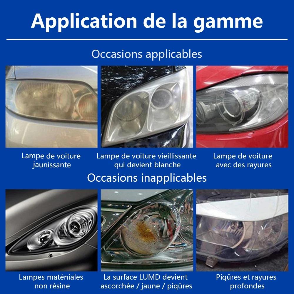 Renovation phare voiture produit nettoyage