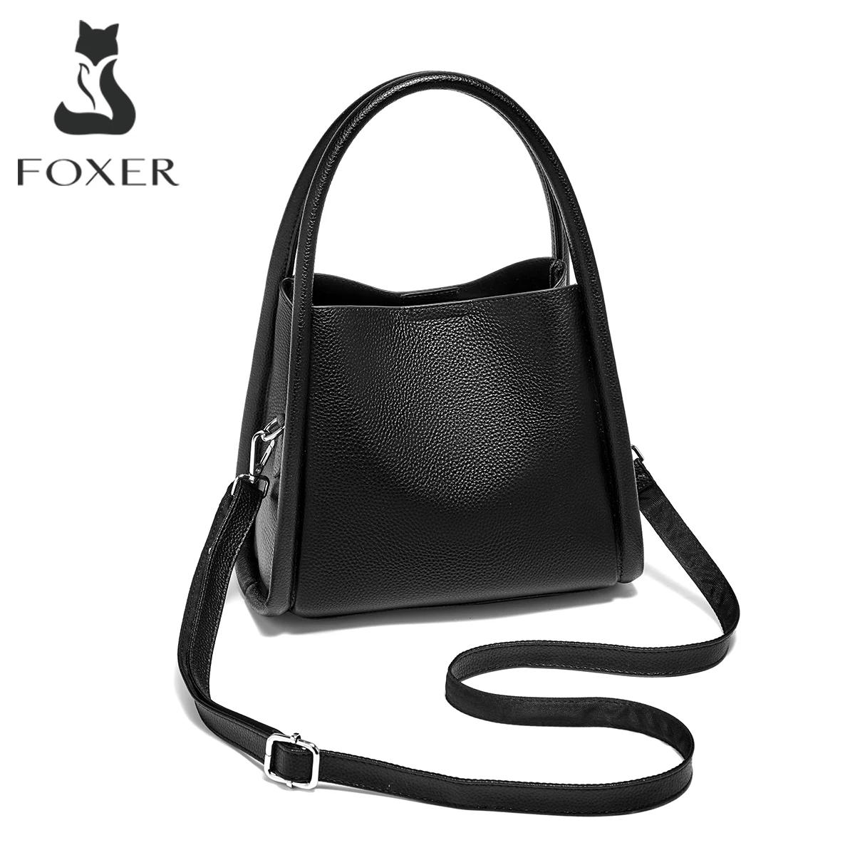 Sac à main pour femme FOXER en cuir véritable
