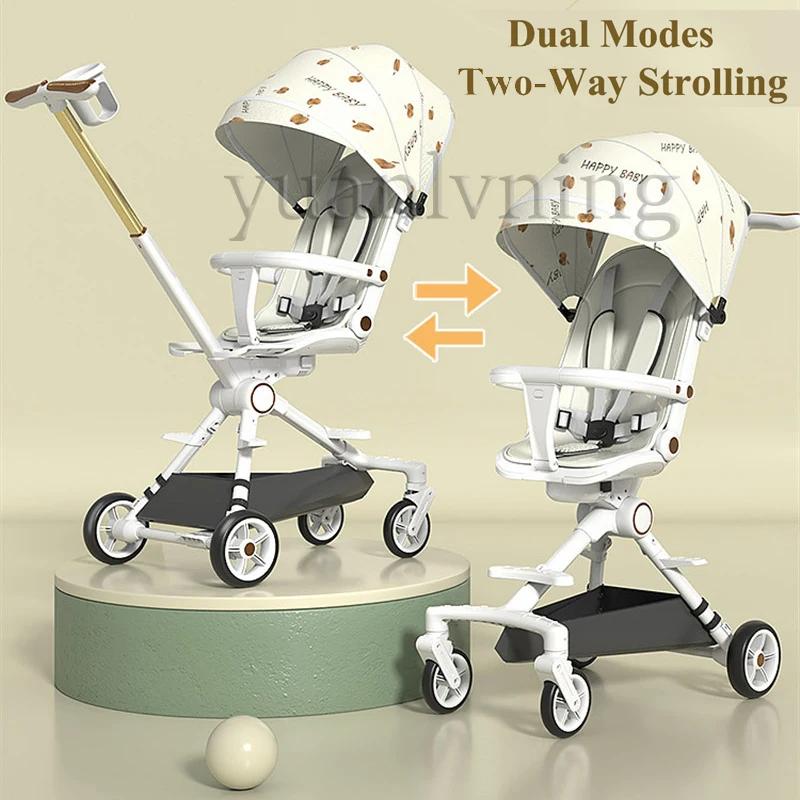 Poussette pliable à 4 roues avec siège réversible