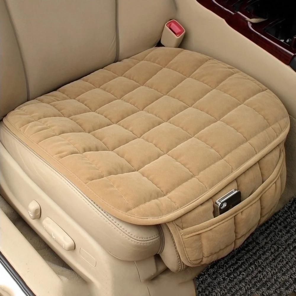 Housse de siège de voiture universelle chaude d'hiver coussin anti-dérapant