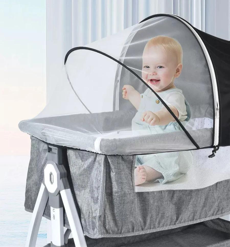 Moustiquaire de lit bébé avec fermeture éclair