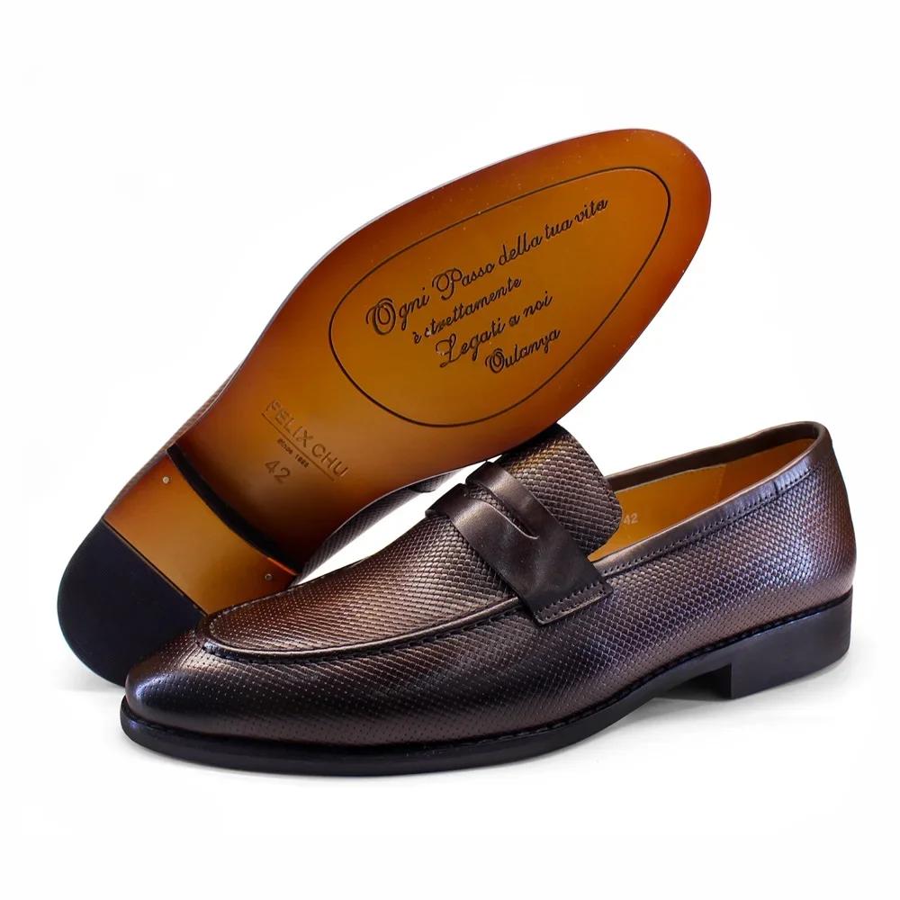 Mocassins confortables en cuir véritable