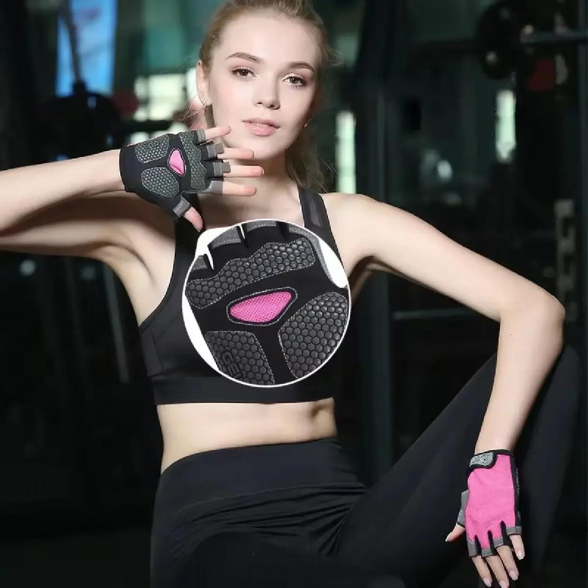 Professionnel salle de sport Fitness respirant anti-dérapant femmes hommes demi doigt été pêche cyclisme gants sans doig