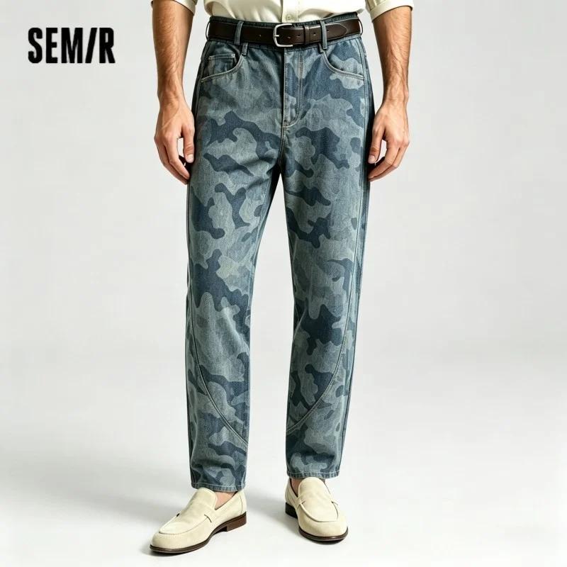 Jean Homme Semir Camouflage 2026 Imprimé Coupe 3D Ample Style Urbain Décontracté Quotidien Doux Confortable Tendance