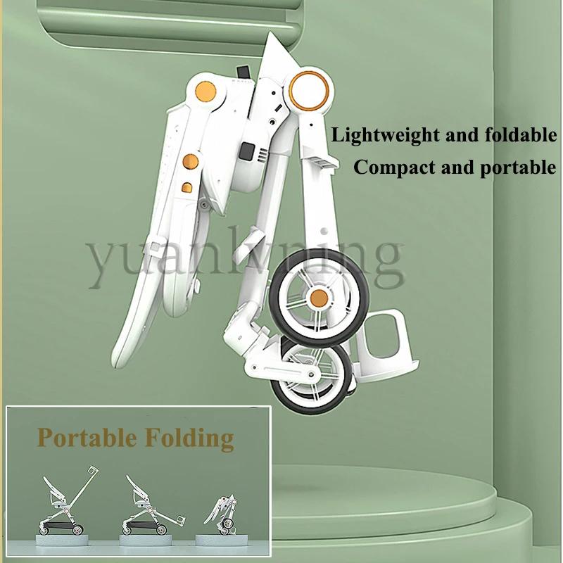 Poussette pliable à 4 roues avec siège réversible