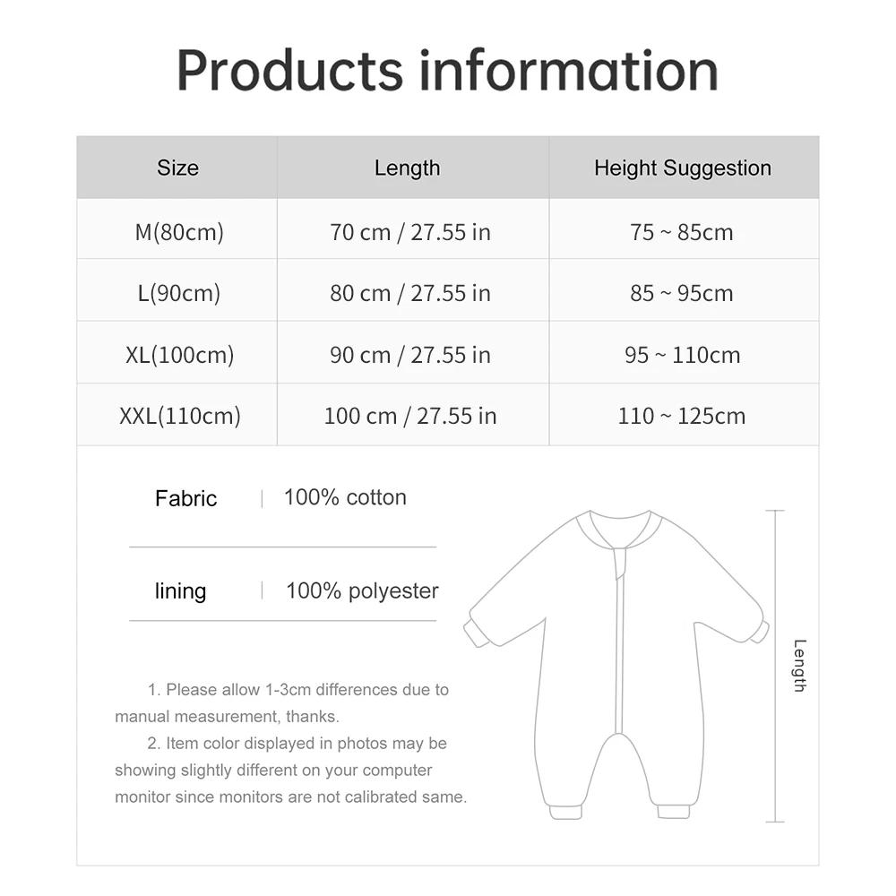 Sac de couchage bébé imprimé fleurs 2.5 tog - Pyjama épais chaud pour tout-petits 1 à 4 ans
