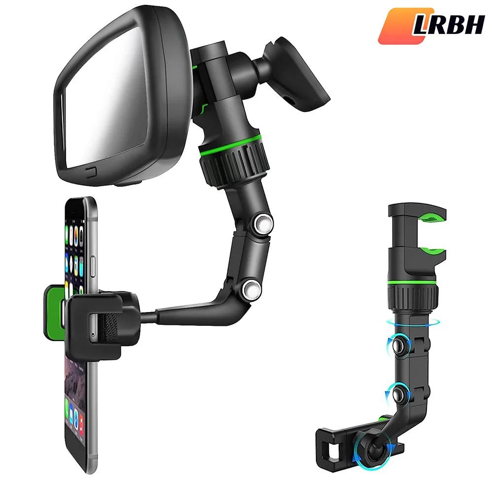 Support de téléphone pour rétroviseur de voiture, rotatif à 360 ° et rétractable, support de téléphone multifonctionnel pour toutes les voitures