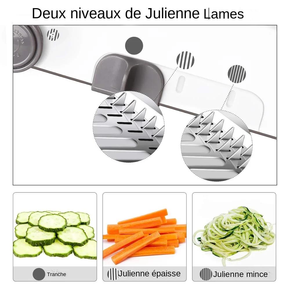 LMETJMA 18 Types réglable Mandoline trancheuse acier inoxydable légumes Julienner râpe oignon pomme de terre