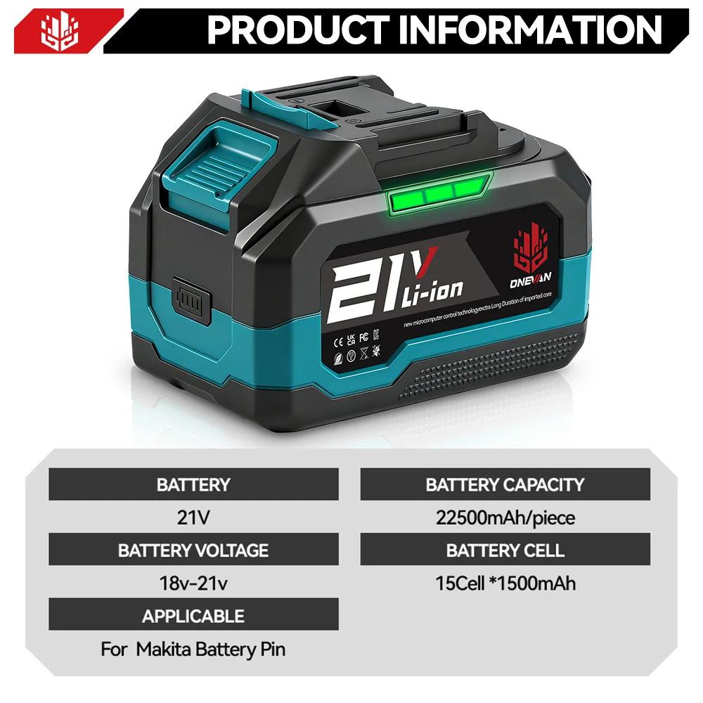 ONEVAN 22900mAh 29900mAh batterie Lithium-Ion ajustement clé de ventilateur