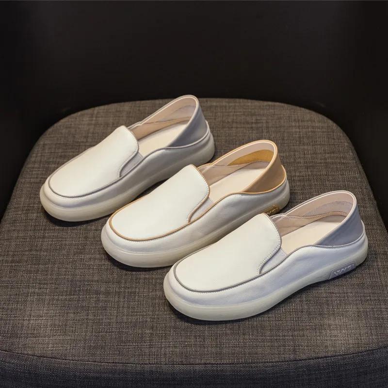 AIYUQI – mocassins en cuir véritable pour femmes