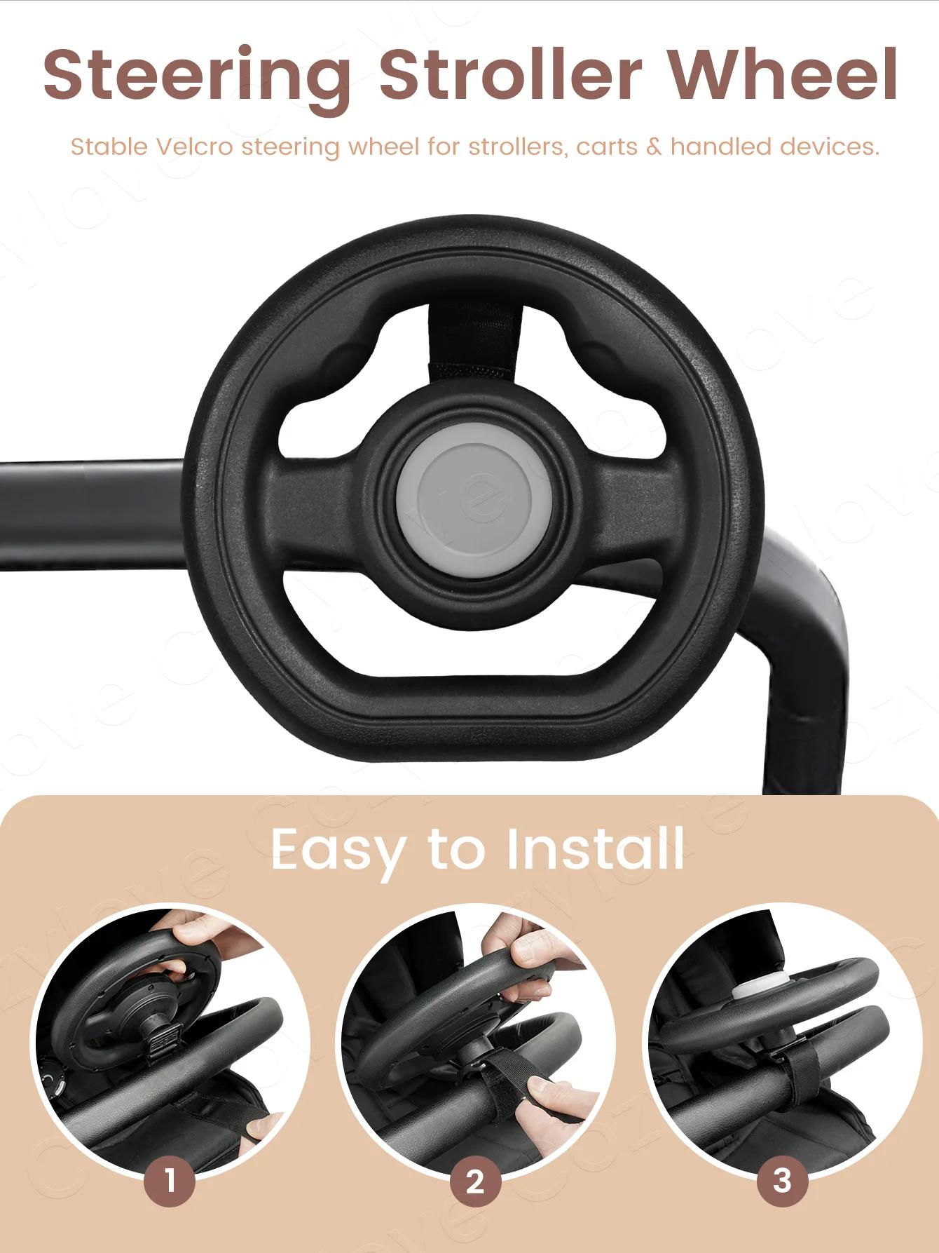 Accessoire de volant pour poussette | Poignées Stables pour Poussettes, Prise en Main Facile pour les Tout-Petits