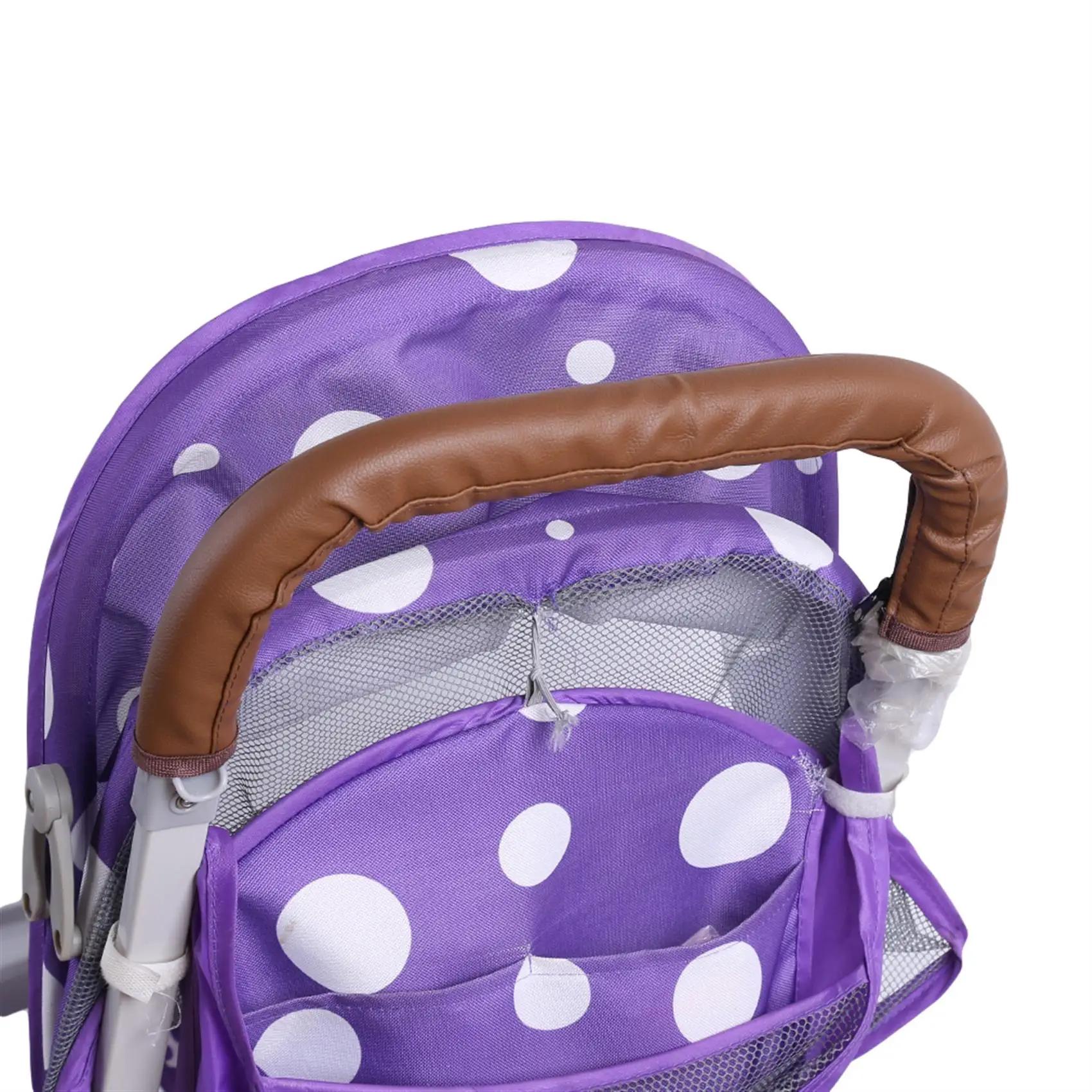 Housse de protection pour poignée de poussette en cuir