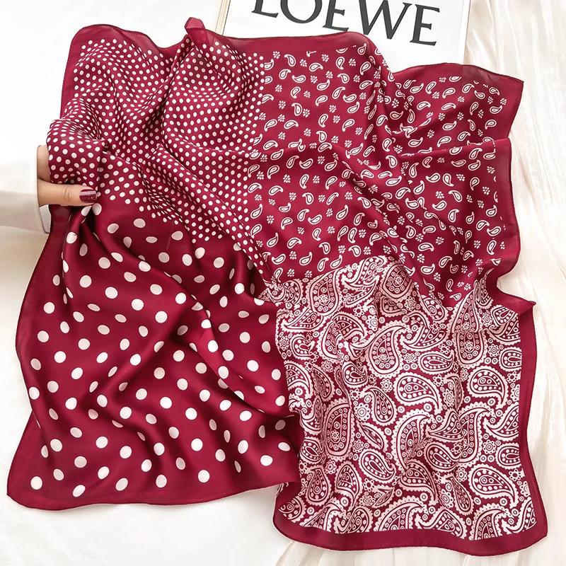 Nouveau foulard en soie foulard carré en soie pour femmes