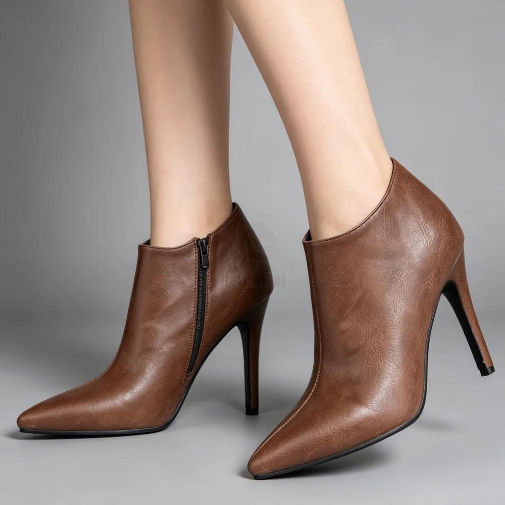Bottines à talons hauts et fins de 10CM pour femmes