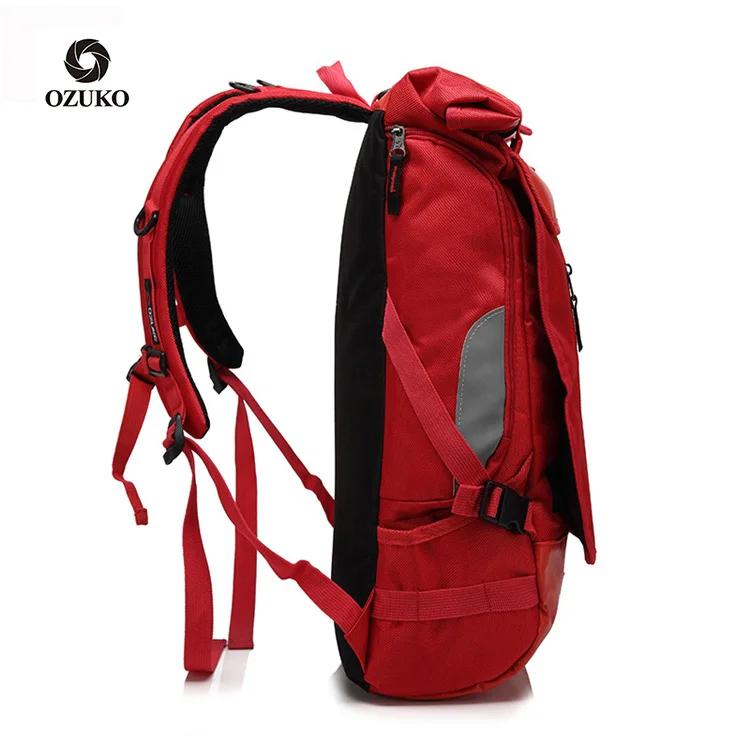OZUKO sac à dos hommes 15.6 pouces ordinateur portable hydrofuge cartable pour adolescent décontracté étudiant sacs à do