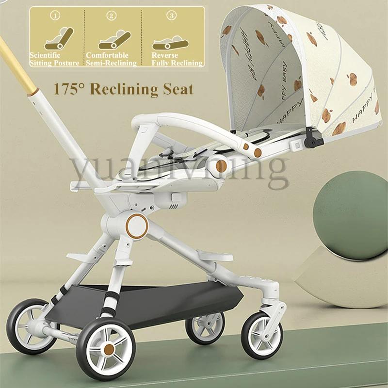 Poussette pliable à 4 roues avec siège réversible