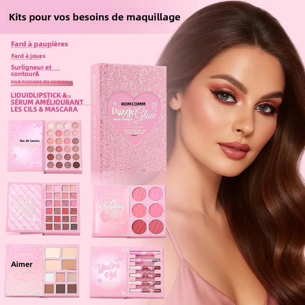 Livre magique de maquillage tout-en-un de 5 pages : kit complet avec fard à paupières multi-ombrage