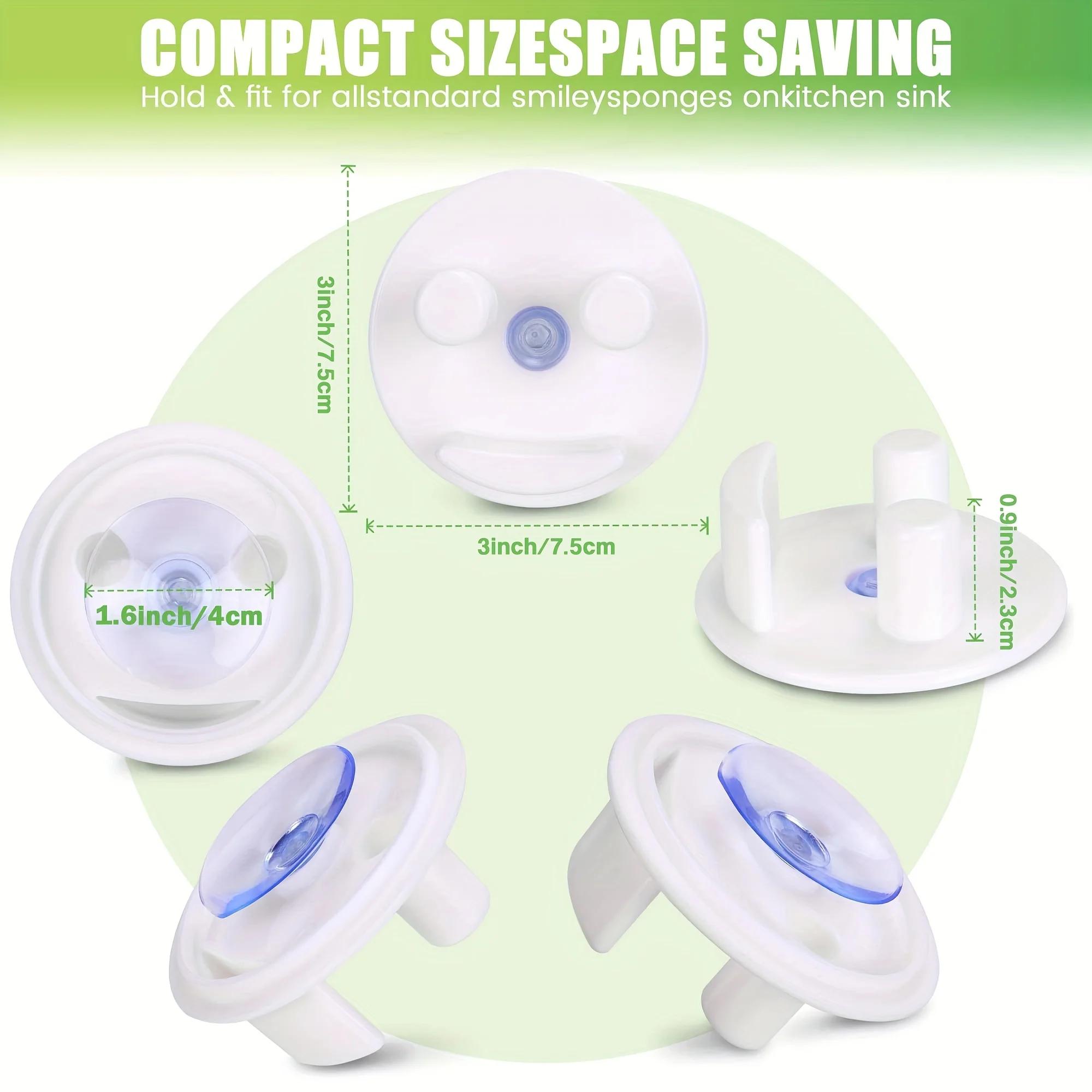 Support pour éponge, support pour éponge avec ventouse, support pour éponge de cuisine/salle de bain, pour éponge ronde (sans éponge)