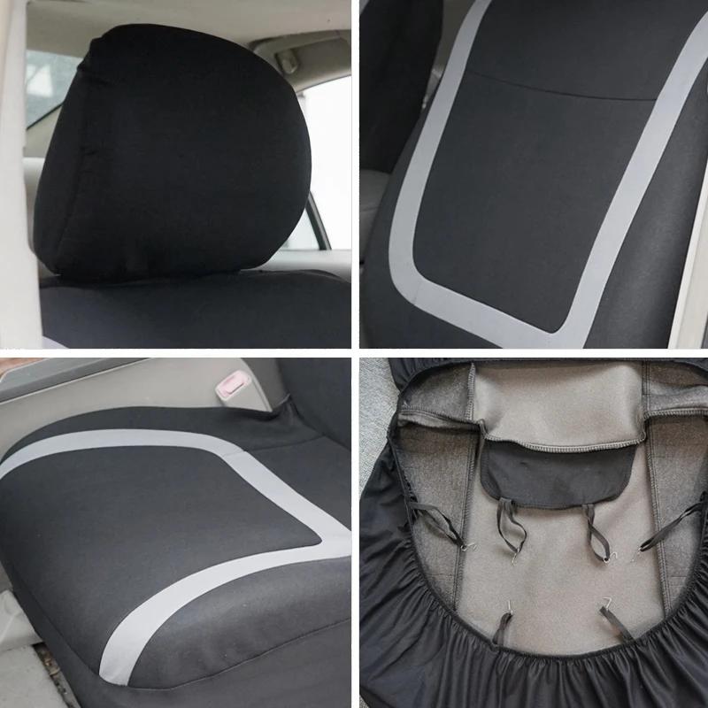 Ensemble complet de housses de siège de voiture en tissu Polyester universel