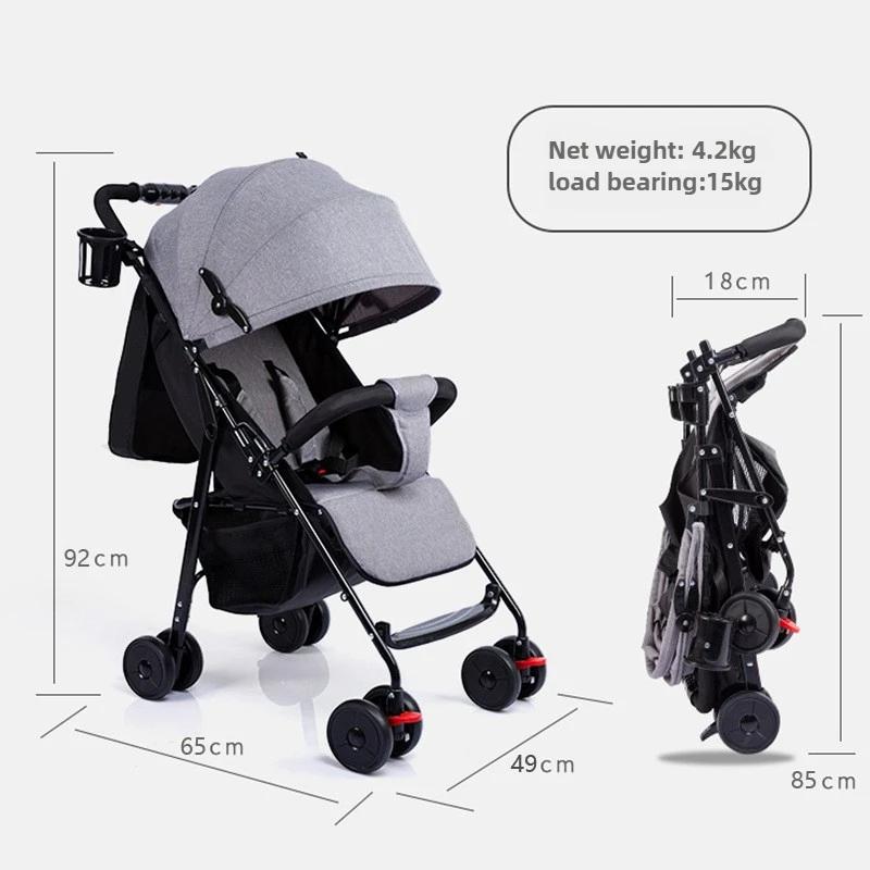 Poussette bébé pliable et légère pour s'asseoir et couché