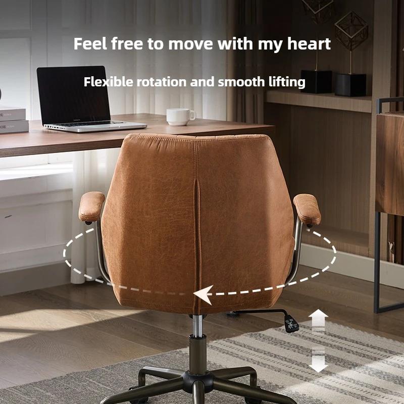 Chaises de bureau ergonomiques, chaise de bureau d'étude Vintage, siège de travail d'ordinateur confortable pour assise longue, chaise pivotante pour le bureau et la maison