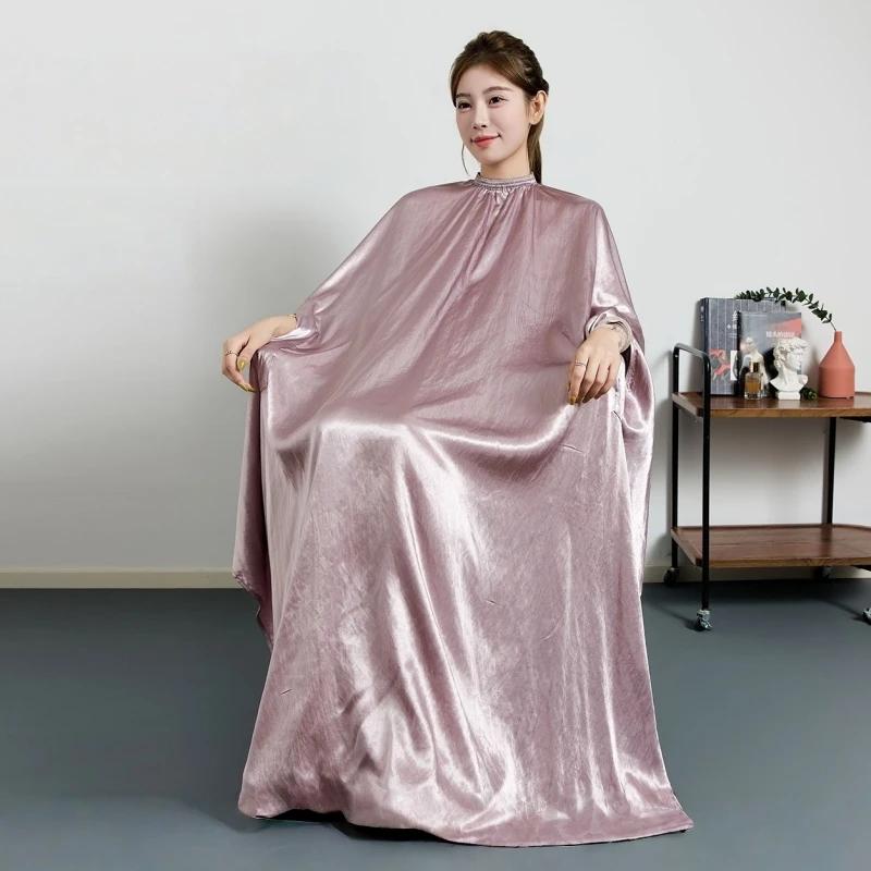 Grande taille Salon de coiffure coupe de cheveux enveloppement à manches longues coiffeur Robe Anti