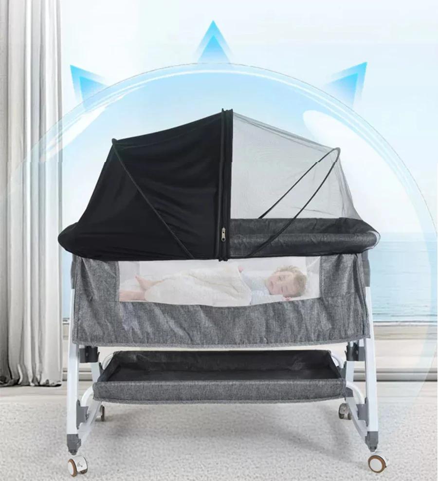 Moustiquaire de lit bébé avec fermeture éclair