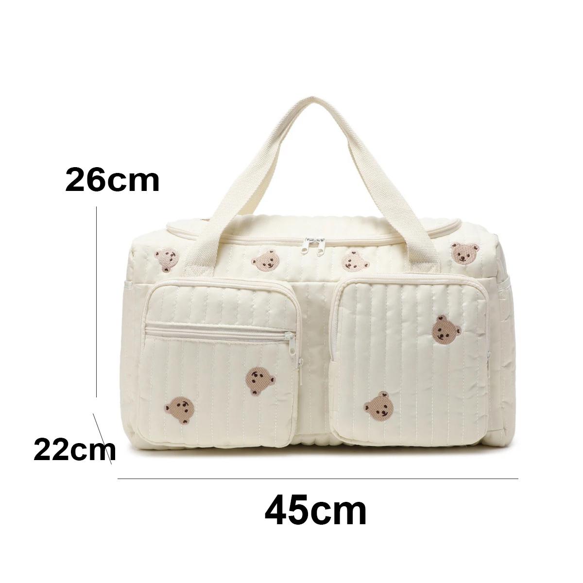 Sac à langer grande capacité en coton pour femme - Sac bandoulière maternité pratique shopping