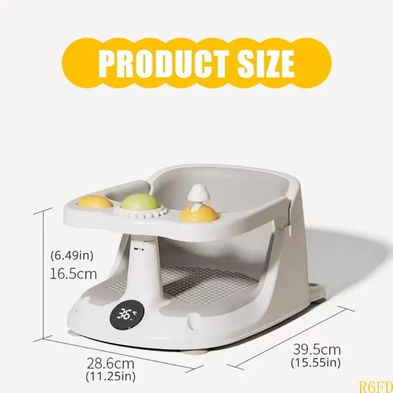 Siège de bain pour bébé avec affichage de la température