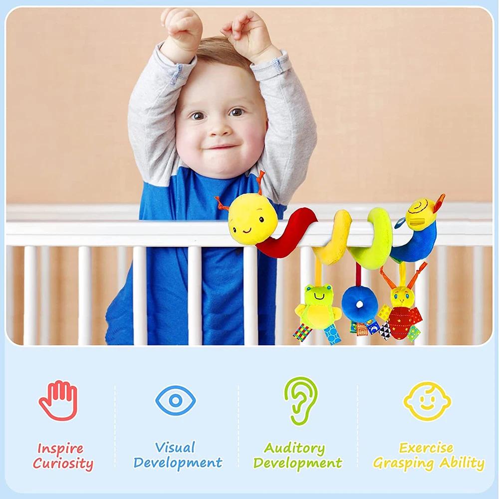 Spirale itude d'activité mignonne pour bébé, poussette CPull, siège auto, jouets de voyage, hochets pour garçons et filles