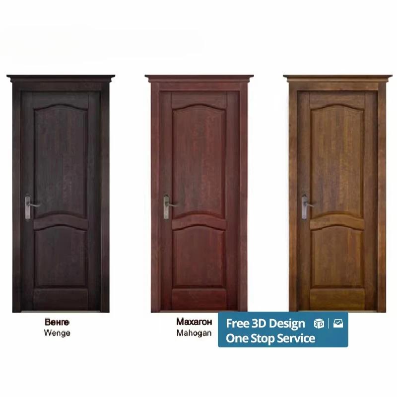 Conception de porte intérieure en bois massif de chambre à coucher de luxe 30X78