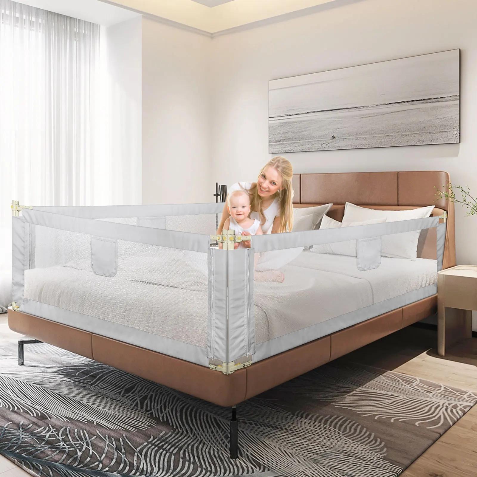 Barrière de Lit Enfant et Bébé Antichute 150 cm / 180 cm / 200 cm