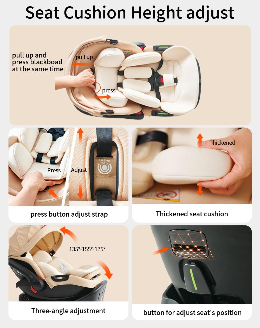 Siège auto combiné pour poussette bébé