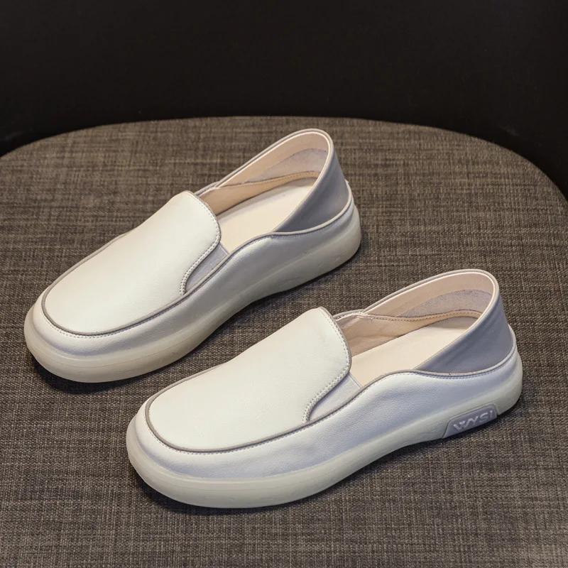 AIYUQI – mocassins en cuir véritable pour femmes