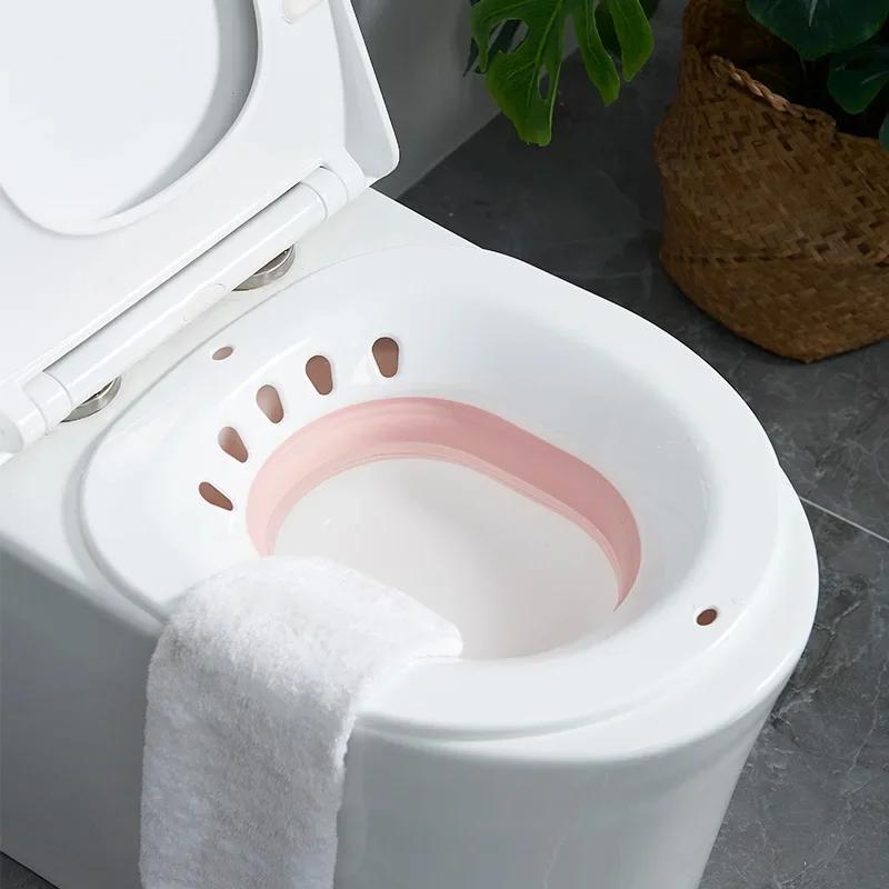 Bain pour hémorroïdes, bain pour siège de toilette, soins post-partum, kit de bain pour femmes, pliable, tuyau de rinçage