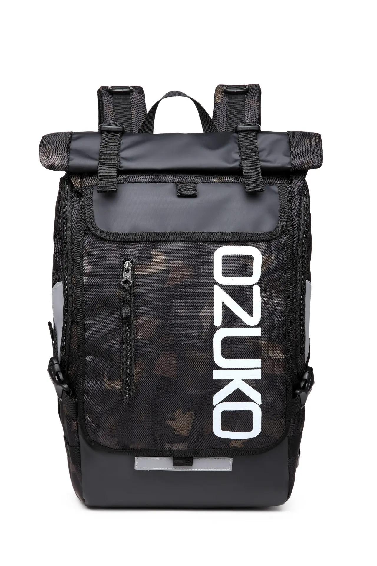 OZUKO sac à dos hommes 15.6 pouces ordinateur portable hydrofuge cartable pour adolescent décontracté étudiant sacs à do