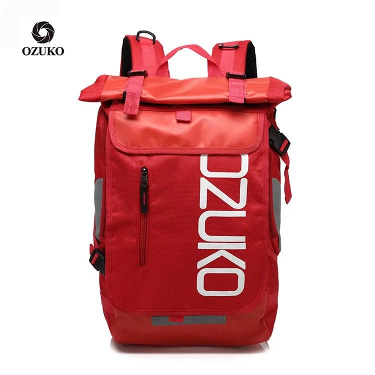 OZUKO sac à dos hommes 15.6 pouces ordinateur portable hydrofuge cartable pour adolescent décontracté étudiant sacs à do