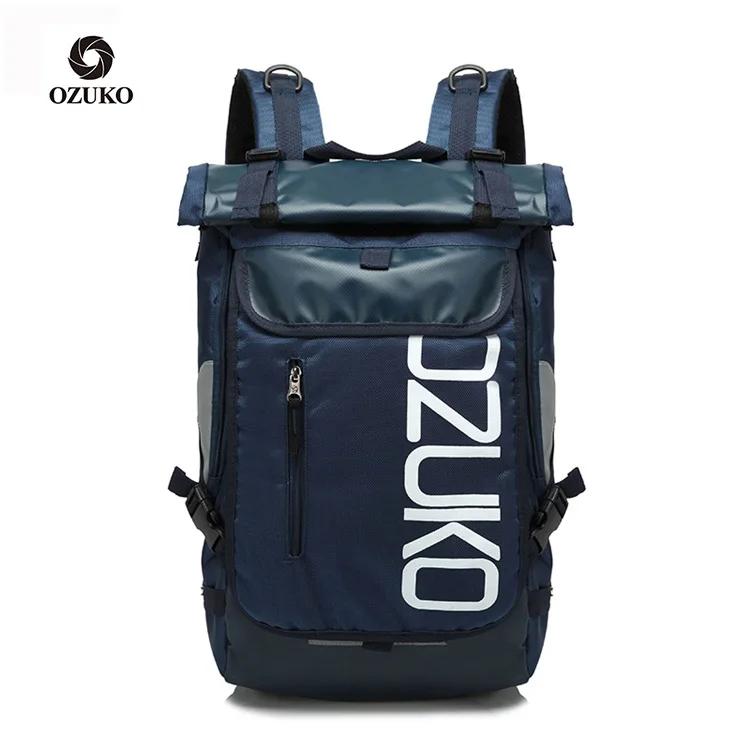 OZUKO sac à dos hommes 15.6 pouces ordinateur portable hydrofuge cartable pour adolescent décontracté étudiant sacs à do