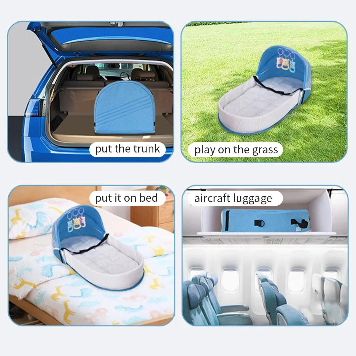 Lit voyage bébé nid couchage nouveau-né filet pliable moustiquaire sac berceau portable léger