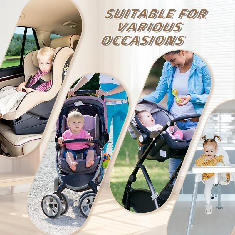 Lot de 1 — Coussin pour siège auto et poussette : doux, confortable, rafraîchissant et respirant — Convient aux sièges auto et aux poussettes pour bébés