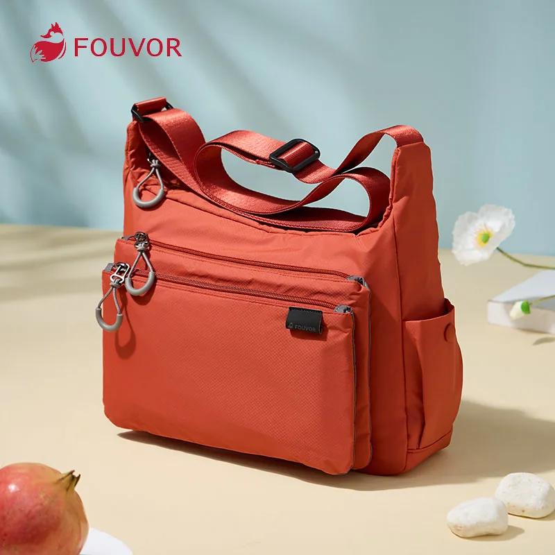 Fouvor sac à bandoulière pour femme en Nylon mode grande capacité sac