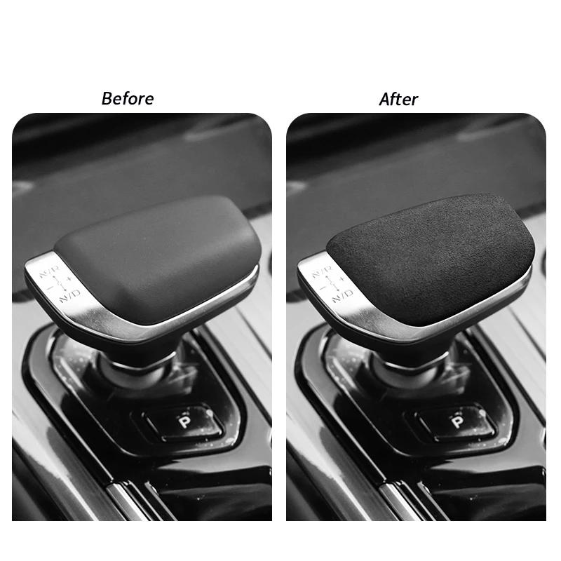 Housse de levier de vitesse en daim pour l'intérieur de la voiture pour GEELY MANJARO