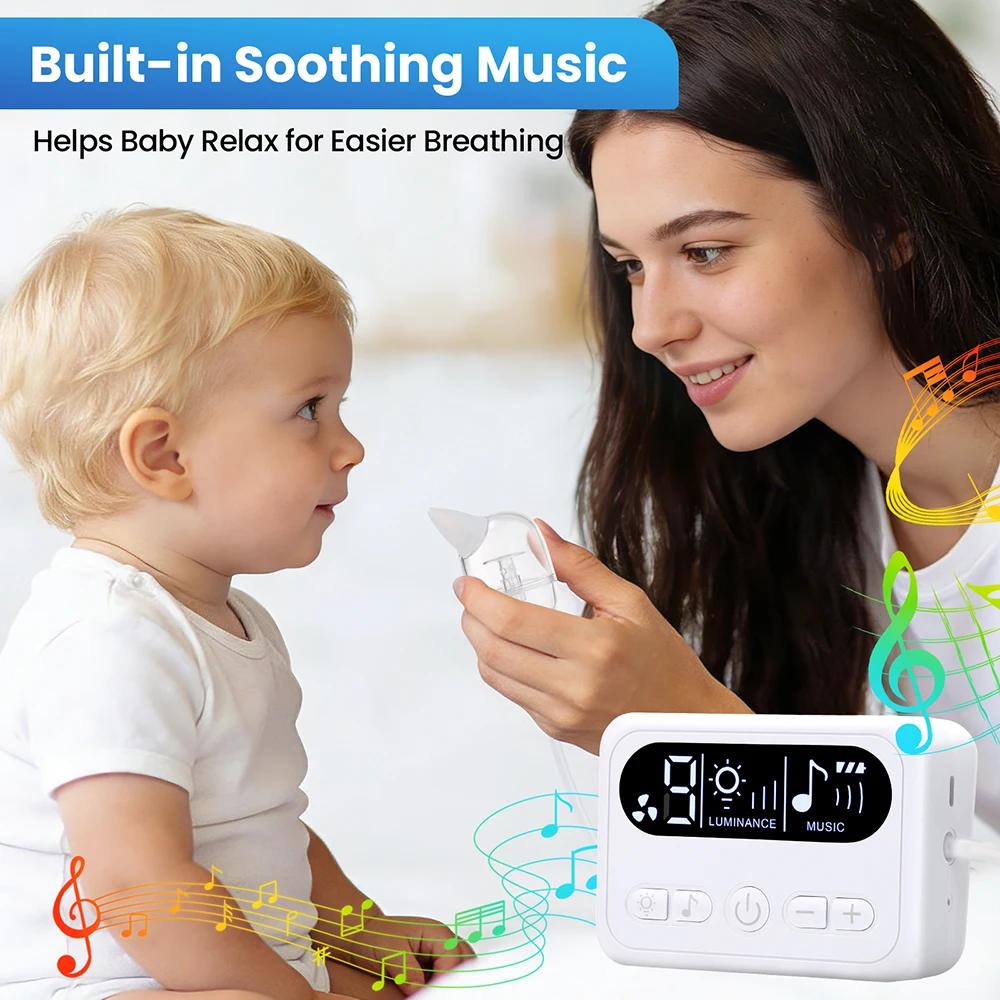 Aspirateur nasal électrique pour bébé avec musique et comptines - Rechargeable et doux