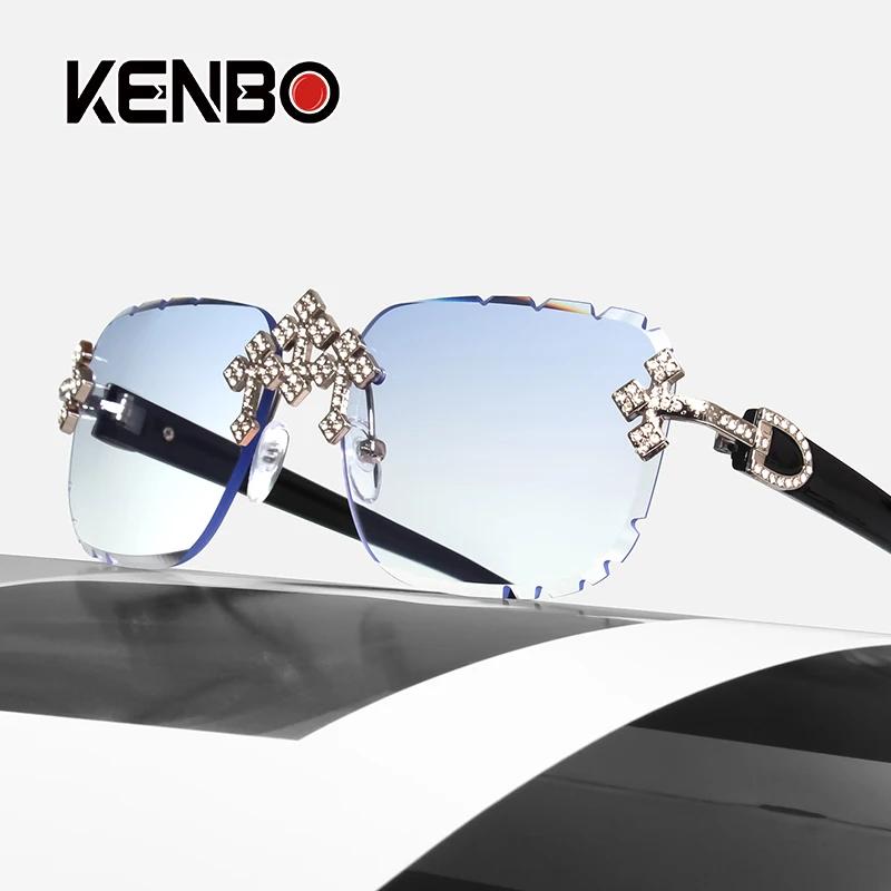2025 mode carré sans monture lunettes de soleil pour femmes croix diamant métal cadre