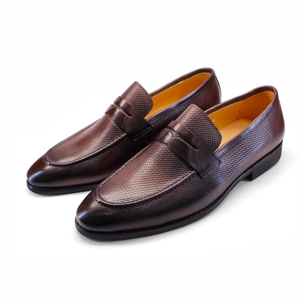 Mocassins confortables en cuir véritable