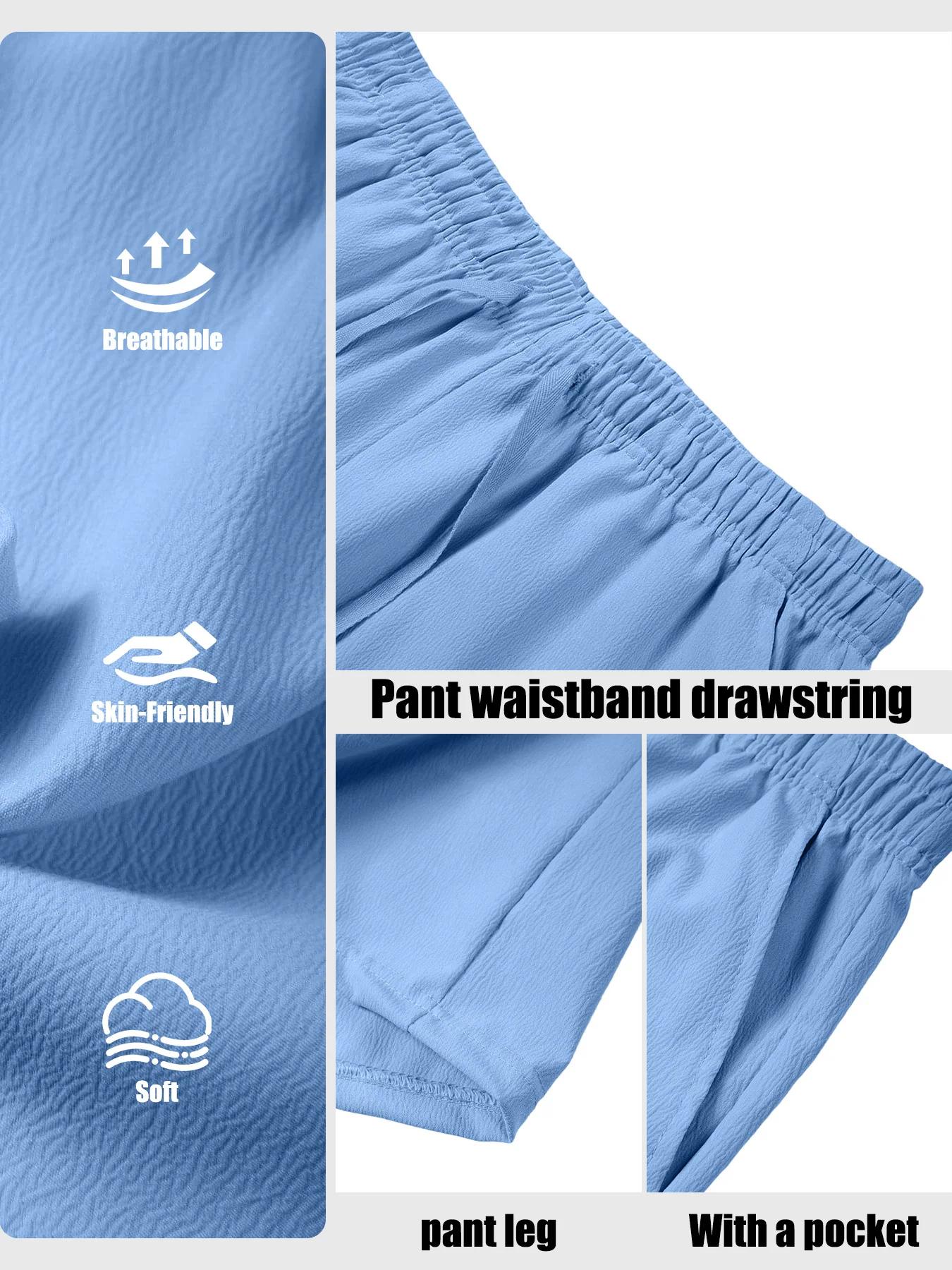 Nouveaux hommes coton lin Shorts pantalon mâle été respirant couleur unie lin