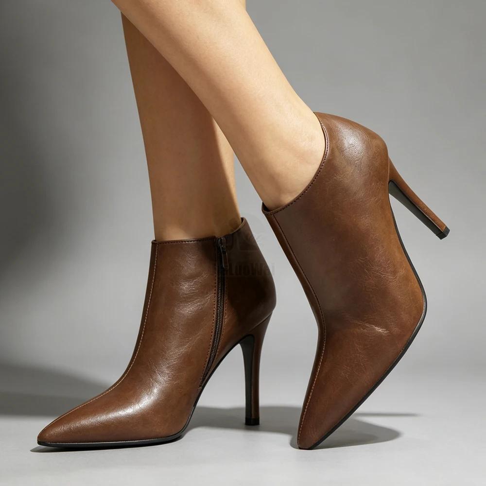 Bottines à talons hauts et fins de 10CM pour femmes