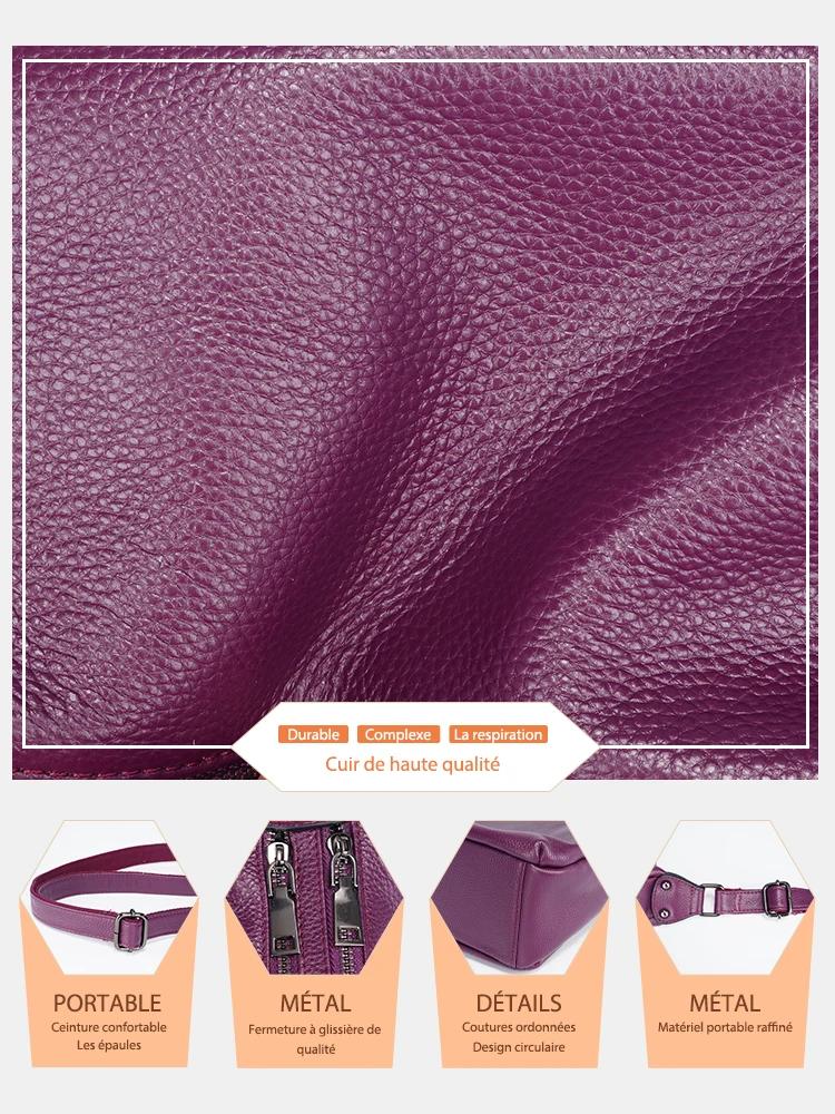 Zency – sac à bandoulière élégant en cuir véritable pour femmes