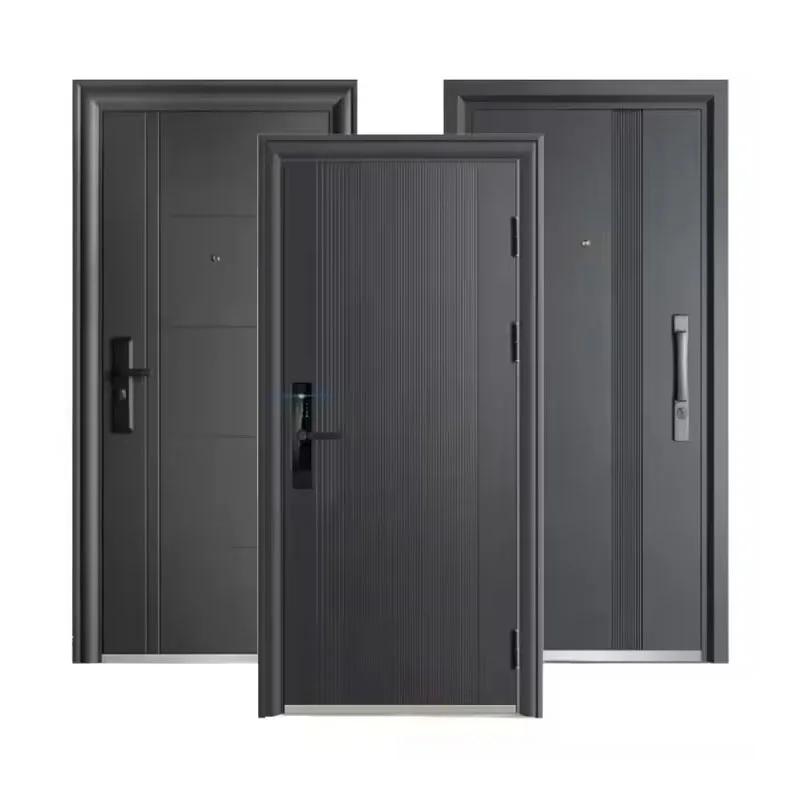 Porte de sécurité d'entrée extérieure en acier d'usine chinoise