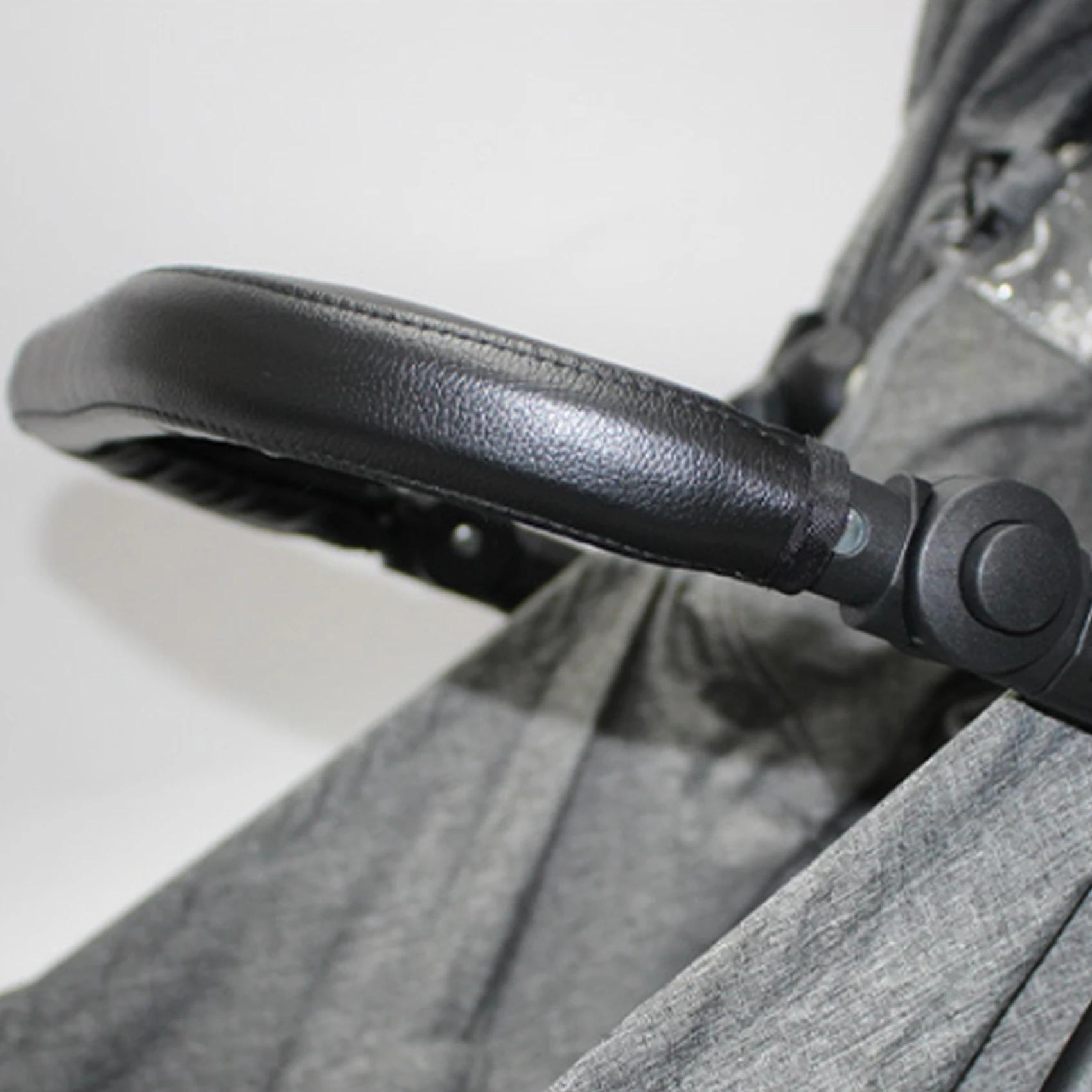 Housse de protection pour poignée de poussette en cuir